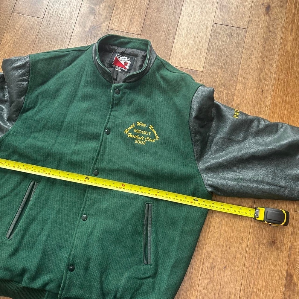Men’s Vintage 2002 North Winnipeg Nomads wool and leather varsity jacket - Picture 6 of 7